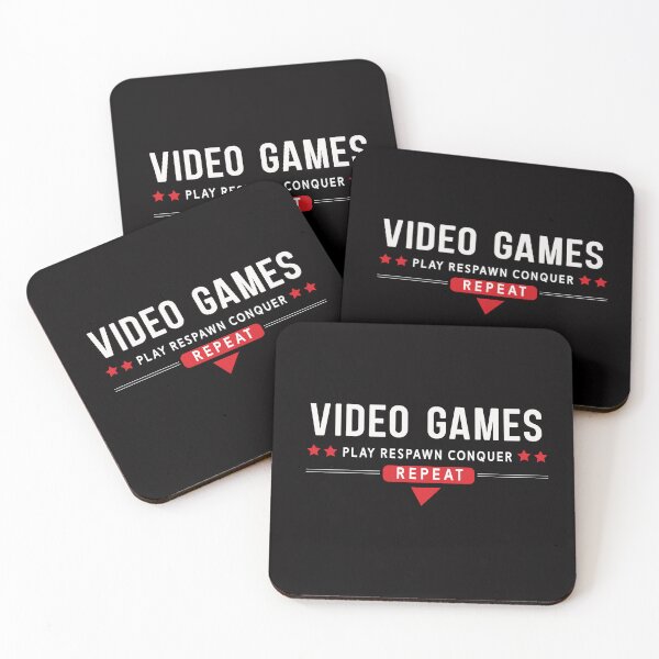 Item preview, VIDEO GAMES PLAY RESPAWN CONQUER REPEAT designed and sold by ArteeInnovation.
