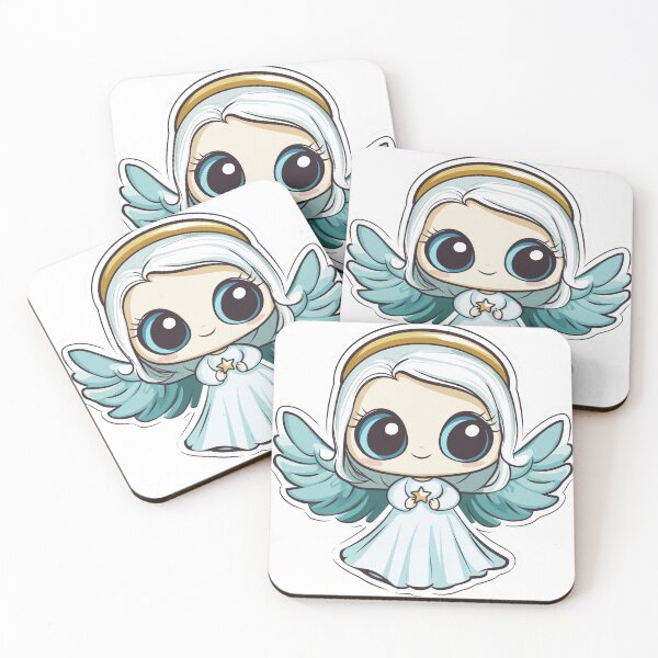 Item preview, Cute Funko-Style Christmas Angel Sticker designed and sold by TinyTitansShop.
