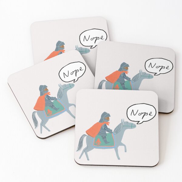 Item preview, Funny Nope Knight - Quirky Medieval Art Design Illustration - jemma jamie skidmore  designed and sold by Jemma Jamie Skidmore.