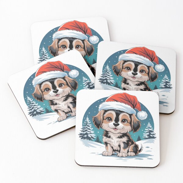 Item preview, Festive Pup Graphics for a Joyful Christmas Celebration designed and sold by WikaKowalczyk.