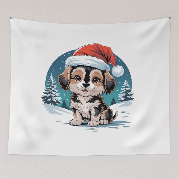 Item preview, Festive Pup Graphics for a Joyful Christmas Celebration designed and sold by WikaKowalczyk.