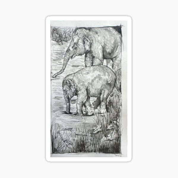 Item preview, Elephants in Chiang Mai- 2024 designed and sold by Alweldner.