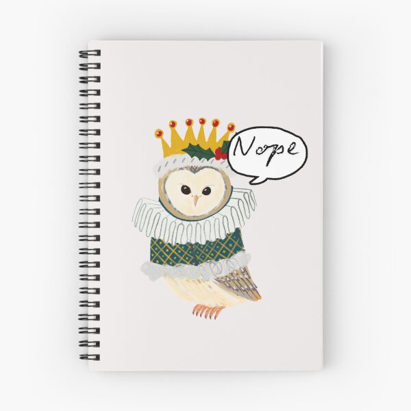 Item preview, Festive Owl Art - Regal Nope Humor for the Holidays Illustration - jemma jamie skidmore  designed and sold by Jemma Jamie Skidmore.