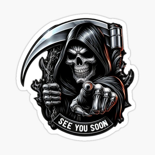 Item preview, Grim Reaper Dark Art 'See You Soon' designed and sold by DeimosArtIntl.