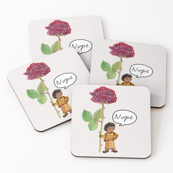 Item preview, Funny Nope Art - Child with Giant Rose Illustration Illustration - jemma jamie skidmore  designed and sold by Jemma Jamie Skidmore.