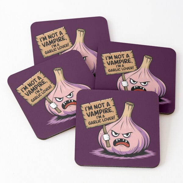 Item preview, I'm Not a Vampire, I'm a Garlic Lover! - Funny Cartoon Design designed and sold by Prime-Studio.
