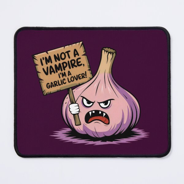 Item preview, I'm Not a Vampire, I'm a Garlic Lover! - Funny Cartoon Design designed and sold by Prime-Studio.