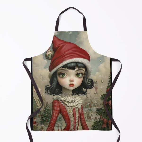 Item preview, Vintage Christmas Girl Art. Pop Surrealism Art inspired by Mark Ryden. Lowbrow art.. designed and sold by Piagor.