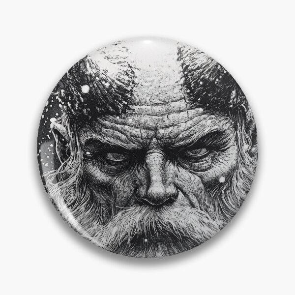 Item preview, Krampus  - black and white christmas horror manga anime santa designed and sold by ForsakenFrames.