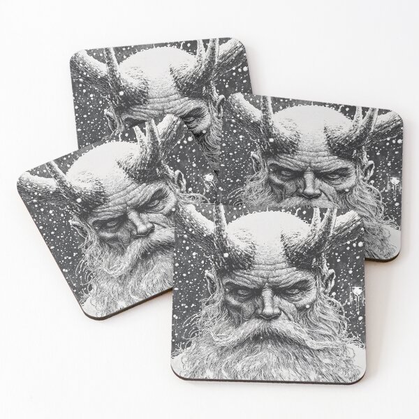 Item preview, Krampus  - black and white christmas horror manga anime santa designed and sold by ForsakenFrames.