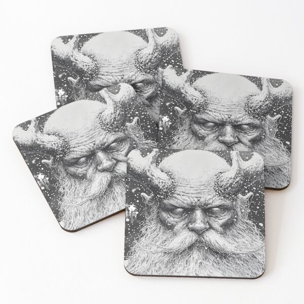 Item preview, Krampus  - black and white christmas horror manga anime santa designed and sold by ForsakenFrames.