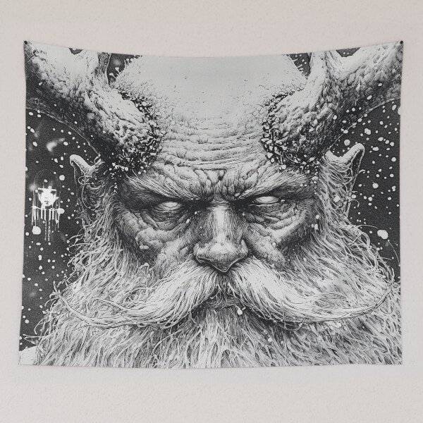 Item preview, Krampus  - black and white christmas horror manga anime santa designed and sold by ForsakenFrames.