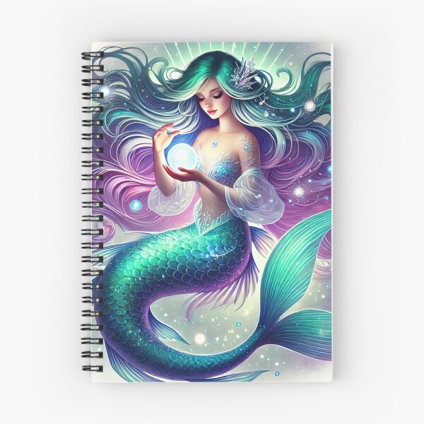 Item preview, Ethereal Mermaid Holding a Glowing Orb designed and sold by Feathers & Futhark.