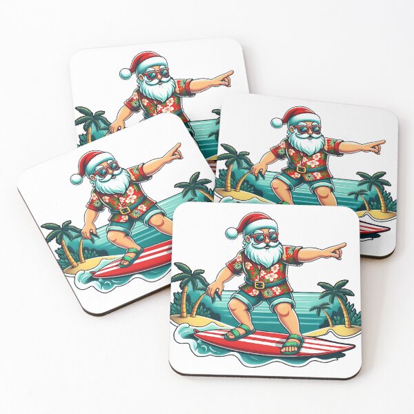 Item preview, Surfing Santa Claus designed and sold by Red-forever.