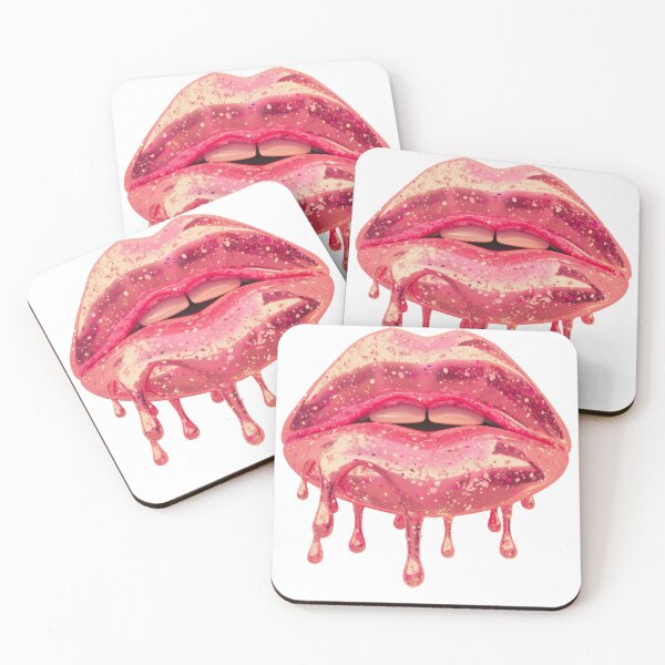 Item preview, Glittery pink lips  designed and sold by leylakidesign.