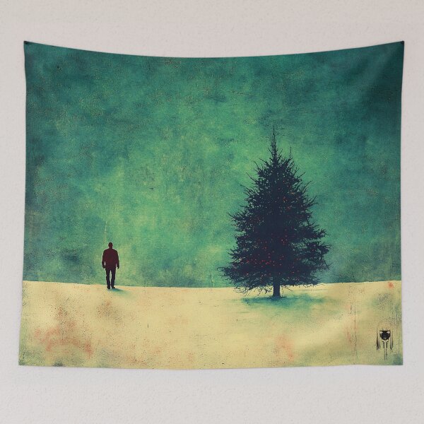 Item preview, christmas tree - melancholic christmas art  designed and sold by ForsakenFrames.