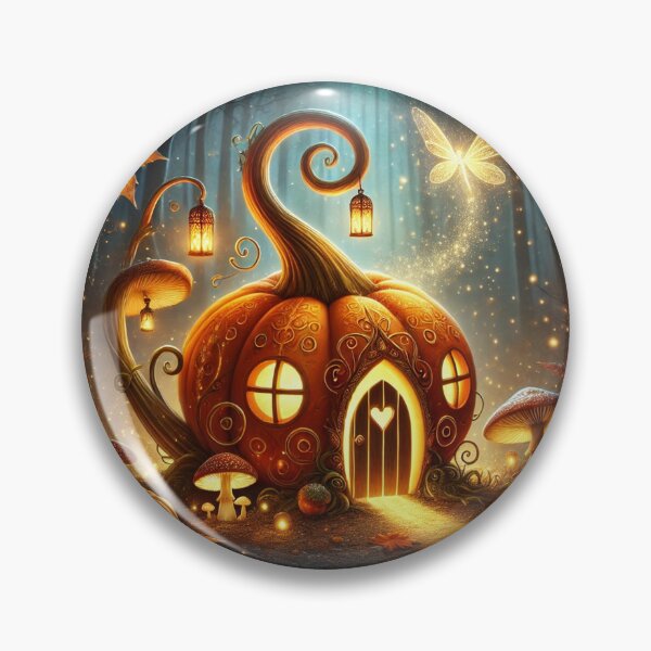 Item preview, Magical Pumpkin Fairy House - Whimsical Autumn designed and sold by Feathers & Futhark.