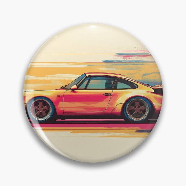 Item preview, Porsche 911 993 turbo Rear View Risograph Print designed and sold by blackdogshop.