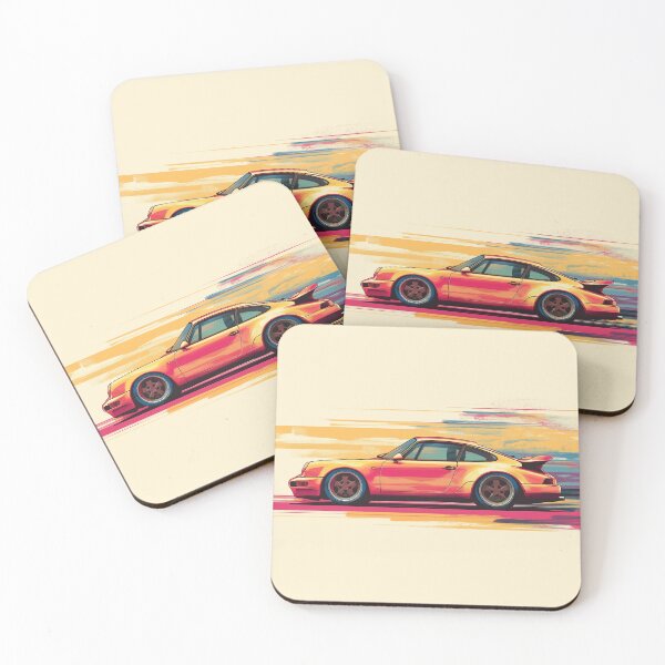 Item preview, Vista trasera del Porsche 911 993 turbo Impresión risográfica designed and sold by blackdogshop.