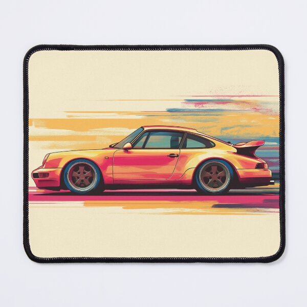 Item preview, Porsche 911 993 turbo Rear View Risograph Print designed and sold by blackdogshop.
