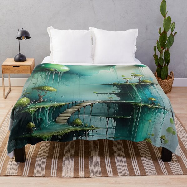 Item preview, Enchanted Islands Glow Blue designed and sold by PanoramaPrints.