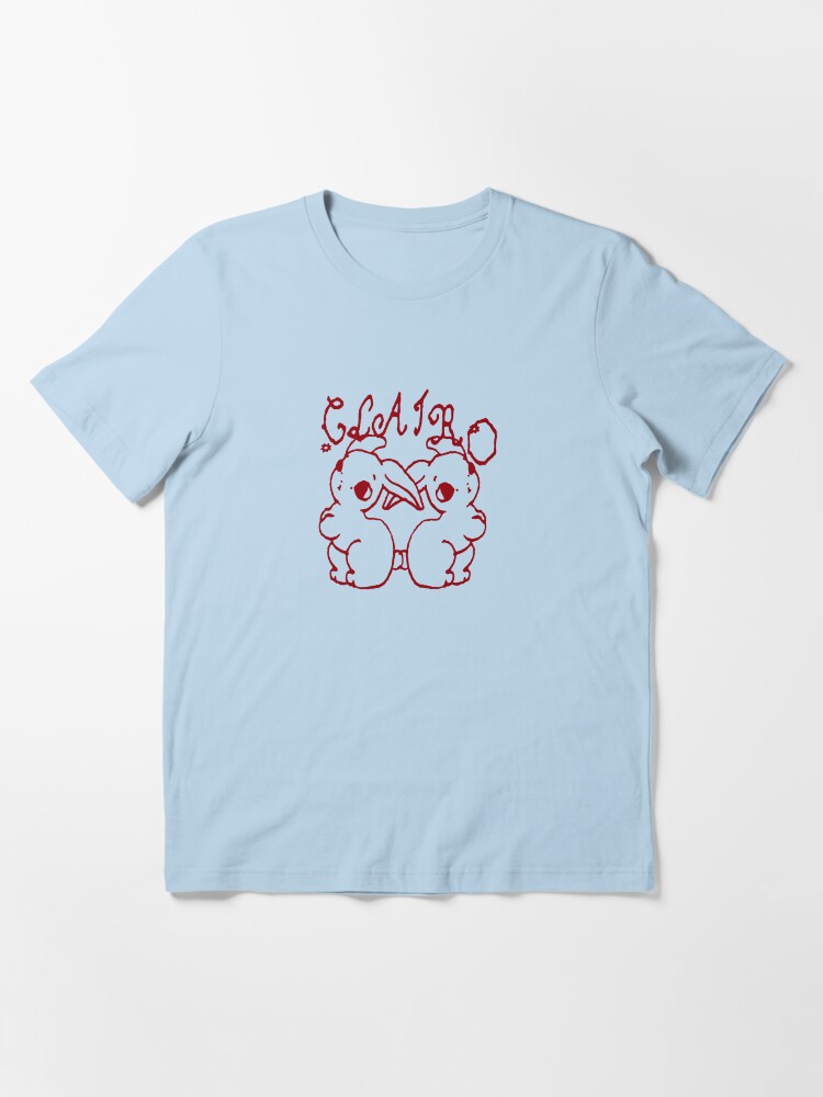Clairo Charm Twin Bunnies Cartoon Drawing Red