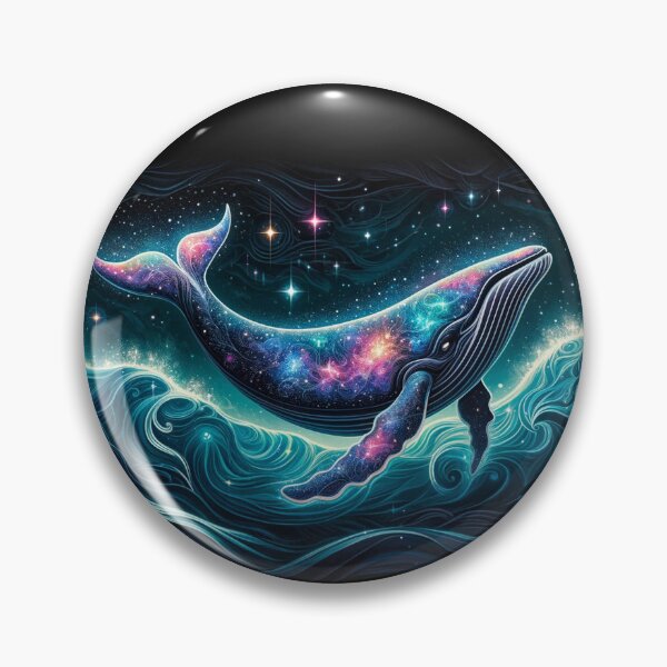 Item preview, Cosmic Whale Swimming in a Starlit Ocean designed and sold by Feathers & Futhark.
