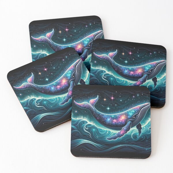 Item preview, Cosmic Whale Swimming in a Starlit Ocean designed and sold by Feathers & Futhark.
