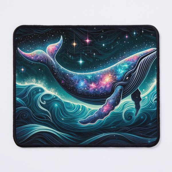Item preview, Cosmic Whale Swimming in a Starlit Ocean designed and sold by Feathers & Futhark.