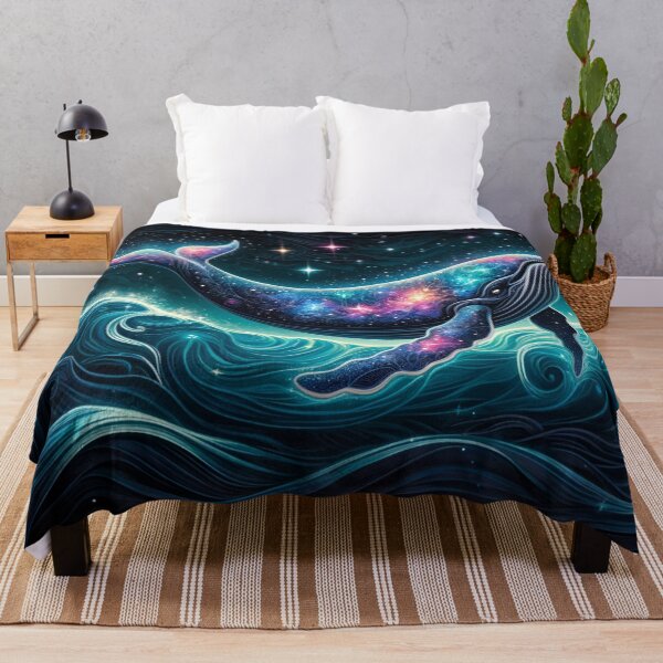 Item preview, Cosmic Whale Swimming in a Starlit Ocean designed and sold by Feathers & Futhark.