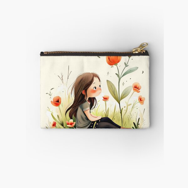 Item preview, Girl Sitting in a Field of Flowers designed and sold by FlauntYourself.