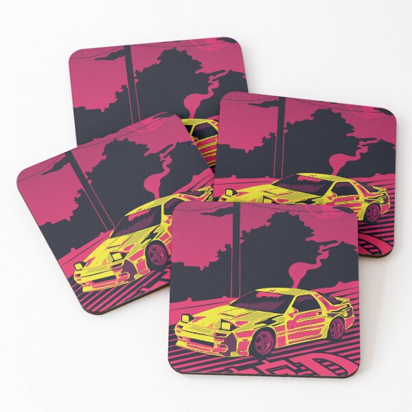 Artikelvorschau, Neon-Retro-Straßendriftauto der 70er entworfen und verkauft von CamaleonDesigns.