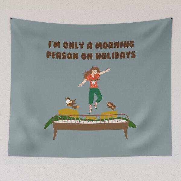 Artikelvorschau, Ich bin nur im Urlaub ein Morgenmensch entworfen und verkauft von CLUshop.