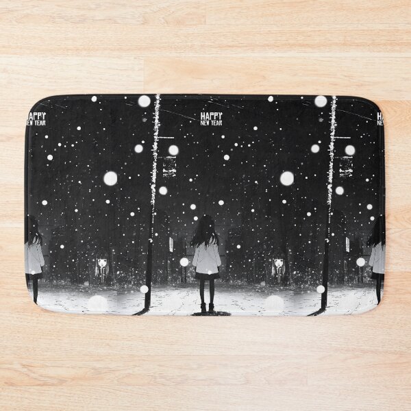 Item preview, happy new year - black and white melancholic manga anime girl designed and sold by ForsakenFrames.