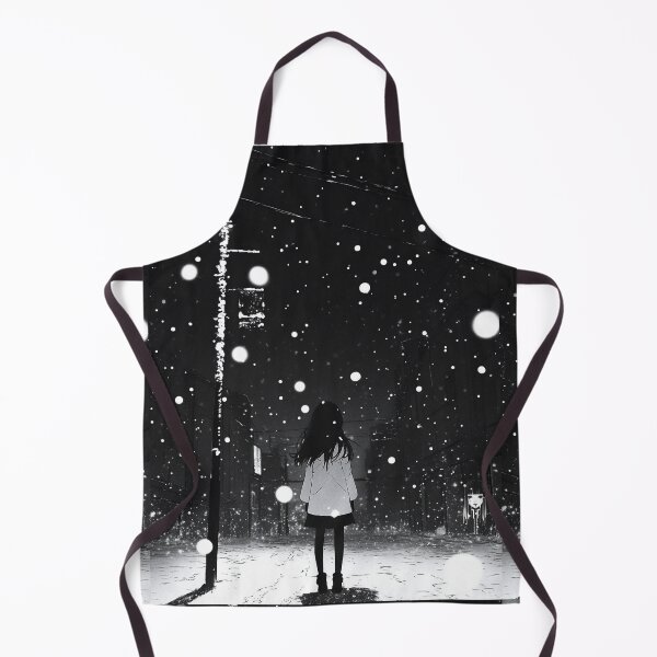 Item preview, happy new year - black and white melancholic manga anime girl designed and sold by ForsakenFrames.