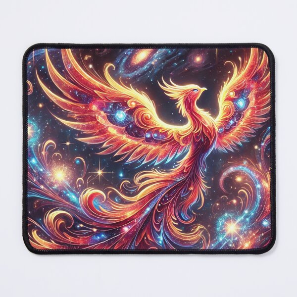 Item preview, Cosmic Phoenix Soaring Through a Celestial Landscape designed and sold by Feathers & Futhark.