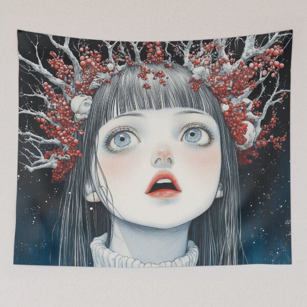 Item preview, Lady winter – christmas art designed and sold by ForsakenFrames.