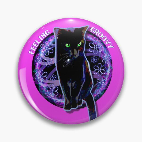 Item preview, Feeling Groovy Black Cat designed and sold by dpenn.