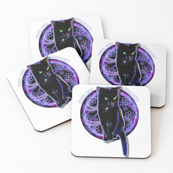 Item preview, Feeling Groovy Black Cat designed and sold by dpenn.