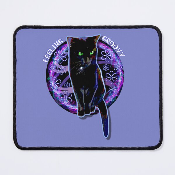 Item preview, Feeling Groovy Black Cat designed and sold by dpenn.
