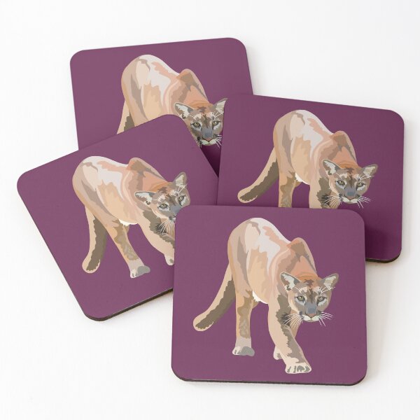 Item preview, C is for Cougar, Cougar Illustration – Majestic Mountain Lion Wildlife Art designed and sold by PrettylittlepastelUk.