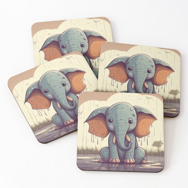 Artikelvorschau, Elefant im Regen entworfen und verkauft von Solace Sparkles.