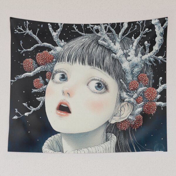 Item preview, Lady winter – christmas art designed and sold by ForsakenFrames.