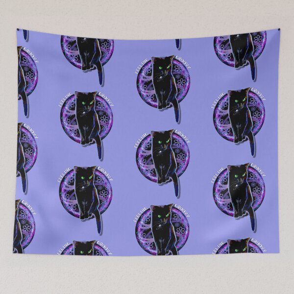 Item preview, Feeling Groovy Black Cat designed and sold by dpenn.