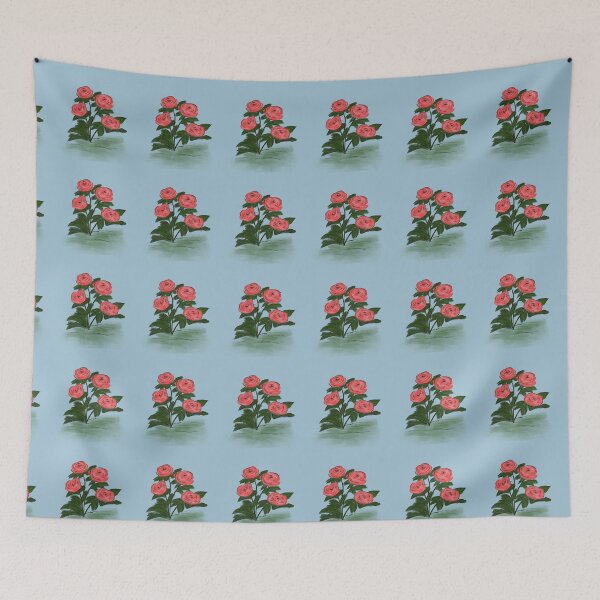 Item preview, PINK ROSES ON BLUE designed and sold by Shelly  Moore.