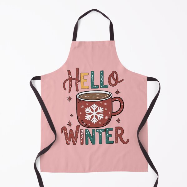 Item preview, Hello Winter Graphic Design with Maroon Coffee Mug, Snowflake Embellishments, and Vintage Distressed Text designed and sold by marvinismyname.