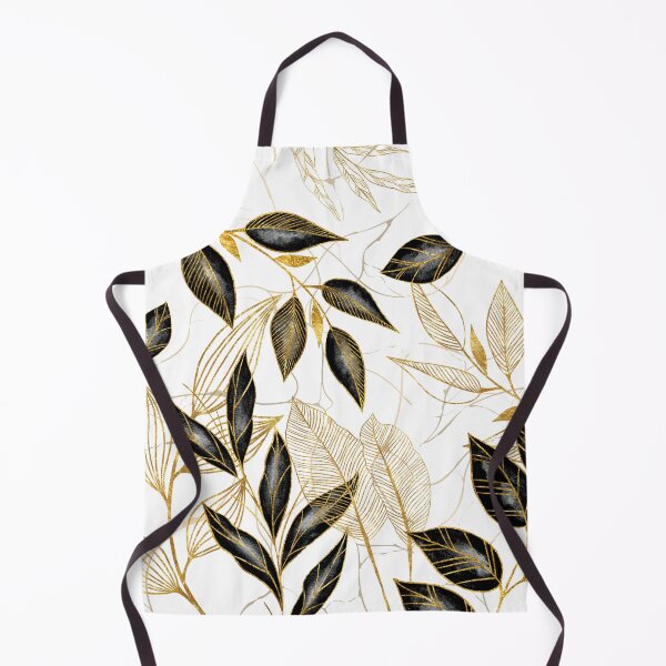 Item preview, Black and Gold Leaf Pattern designed and sold by TurquoiseBird.