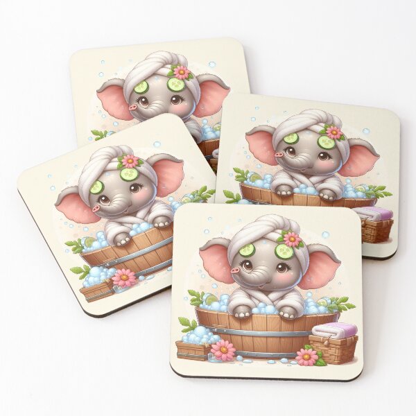 Item preview, Elephant at the spa : bath time  designed and sold by DimitraMimika.
