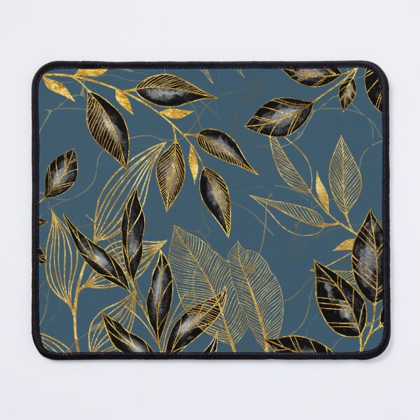 Item preview, Black and Gold Leaf Pattern designed and sold by TurquoiseBird.