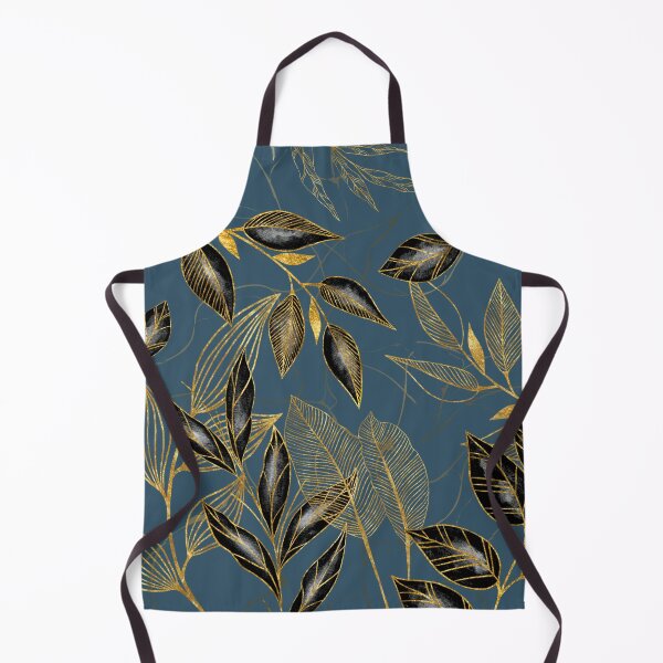 Item preview, Black and Gold Leaf Pattern designed and sold by TurquoiseBird.